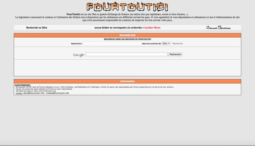 interface du site fourtoutici